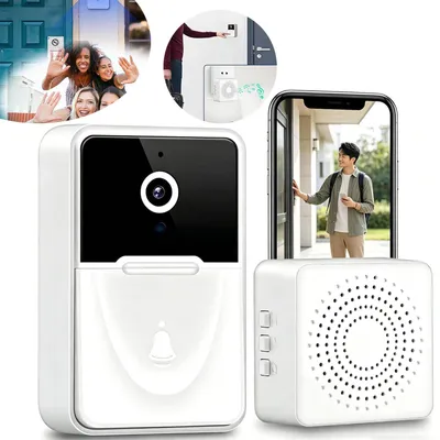Produktbild von Kabellose Video Türklingel Kamera, Visuelle Smart Security Türklingel mit Nachtsicht