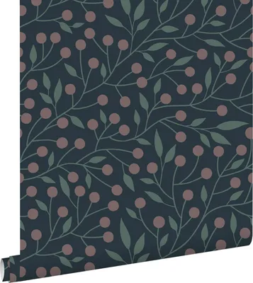 Obrázek produktu pro ESTAhome tapeta květinový vzor tmavě modrá a růžová 50 x 900 cm