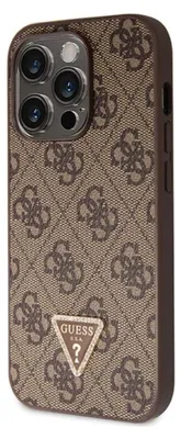 Produktbild von Guess Guhcp15Lp4Tdscpw Iphone 15 Pro 6.1 Braun/Braun Hardcase Crossbody 4G Metalllogo