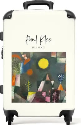 Produktbild von NoBoringSuitcases.com® Großer Koffer - Kunst - Abstrakt - Paul Klee - Farben - Alte Meister - Kombinationsschloss TSA - Hartschalen Trolley 4 Rollen - 72 liter - Reisekoffer - 66 cmKoffer Mittelgroß 67x43x25 cm, 72L,