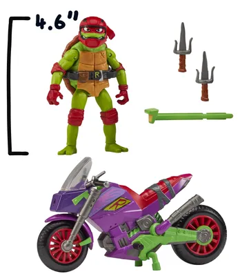 Zdjęcie produktu dla Teenage Mutant Ninja Turtles Purple Dragon Cycle, Motocykl, Ninja Turtles, 4 lat(a), Plastik, Wielobarwny