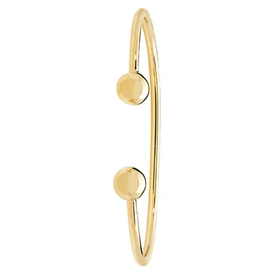 Produktbild von Moderner 9 Karat (375) Gold Damen - Torque Armreif - 2mm, 8 Gramm; TRS20498