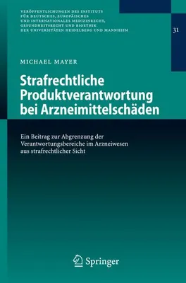 Obrázok produktu pre Strafrechtliche Produktverantwortung bei Arzneimittelschäden