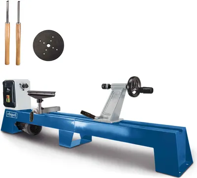 Produktbild von Scheppach Drechselmaschine DM1100T | Werkstücke bis 1000 mm Länge und 350 mm Durchmesser | 400 Watt Motor mit 4 Geschwindigkeiten | inkl. Zubehörset