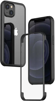 Produktbild von Valenta Full Cover iPhone 15 Plus Hülle Gehärtetes Glas Backcover Stoßfest - Transparent / Schwarz