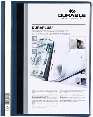 Zdjęcie produktu dla DURABLE Skoroszyt prezentacyjny DURAPLUS® A4+, Granatowy, 257907, 25 szt.