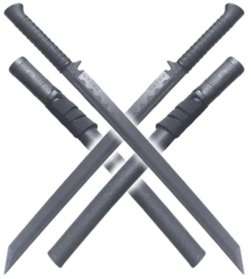 Produktbild von Pack 2 Ninjatos Polypropylen Ninja Schwert + Japanischer Ninjato Scheide