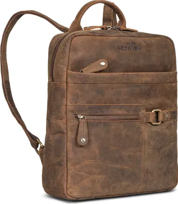 Produktbild von ROYALZ "Arizona" stilvoller Echtleder Rucksack Damen Mittel-Groß - ideal als Tagesrucksack Cityrucksack 11.6 - 13 Zoll Laptoprucksack Leder Modern