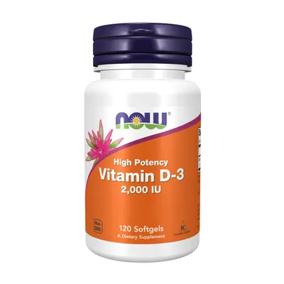 Produktbild von Now Foods Vitamin D3 2000 IE 120 Weichkapseln
