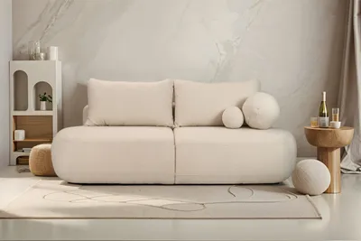Produktbild von Kaiser Möbel Schlafsofa mit Bettkasten Fabo, Stoff Quelle Hellbeige