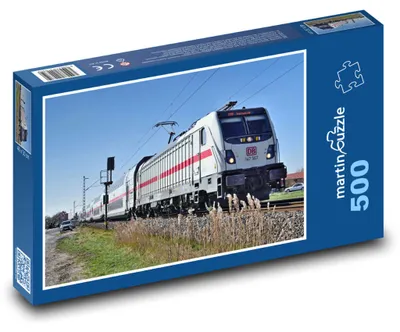 Zdjęcie produktu dla Puzzle 500 Elektryczna lokomotywa na torach - martinpuzzle