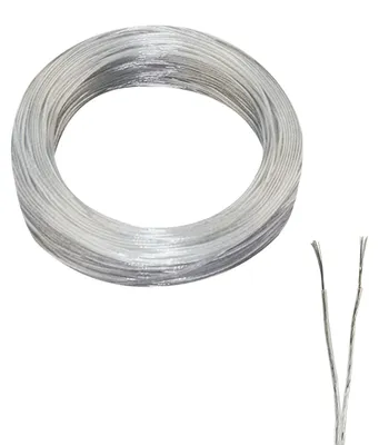 Productafbeelding van 10 M Transparante Stroomkabel, 2-Aderige PVC Flexibele Kabel, 24 AWG