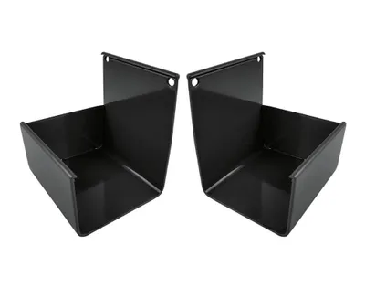 Immagine prodotto di Renoplast® RK65 basi per grondaie in alluminio estremità grondaia sinistra + destra, grafite, profili in lamiera di drenaggio per grondaie per tetti, giardino casa carport