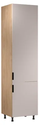 Obrázek produktu pro Vysoká kuchyňská skříň SALERNO - šířka 60 cm, dub / béžová