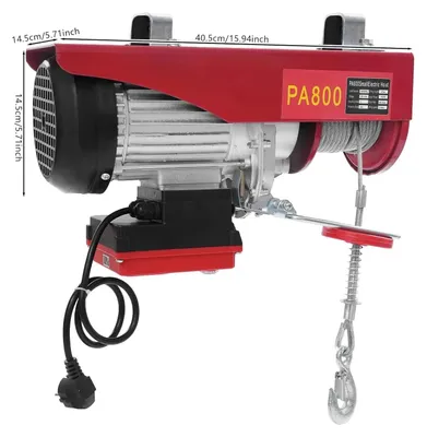 Produktbild von Elektrische Kabelwinde - Elektro-Seilhebezug 1450W - Tragkraft 400–800 kg - Hubhöhe 12/6 m - AC-Antrieb - Mit Fernbedienung - Für Lager
