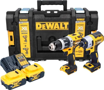 Zdjęcie produktu dla Zestaw elektronarzędzi akumulatorowych DEWALT DCK266P2 18 V XR