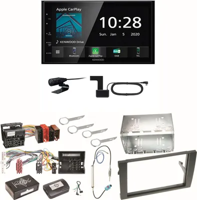 Produktbild von Kenwood DMX5020DABS Android Auto CarPlay Einbauset für Audi A4 B6 B7 Seat Exeo