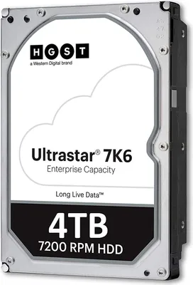 Zdjęcie produktu dla Western Digital Ultrastar 7K6000, 4 TB, 7200 RPM, 128 MB, 3.5", Serial ATA III