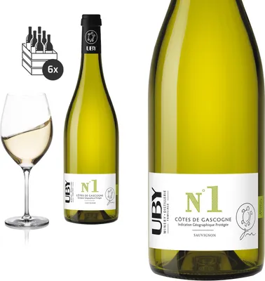Produktbild von 6er Karton 2023 Uby N° 1 Sauvignon von Domaine d'Uby - Weißwein