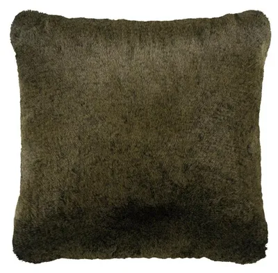 Produktbild von Pad Kissen CHAMPAGNE Fellkissen Olive Kissenhülle 48x48 Fell Kissenbezug Pad Con