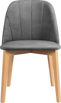 Produktbild von Polsterstuhl Eden stilvoll Holzstuhl für Esszimmer Stuhl mit Holzbeine im modernes Stil, Stoff: riviera 91 - hellgrau, Beinefarbe: Buche