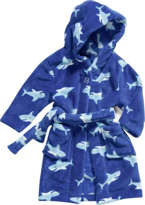 Produktbild von Playshoes Fleece-Bademantel Hai, Größe: 122/128