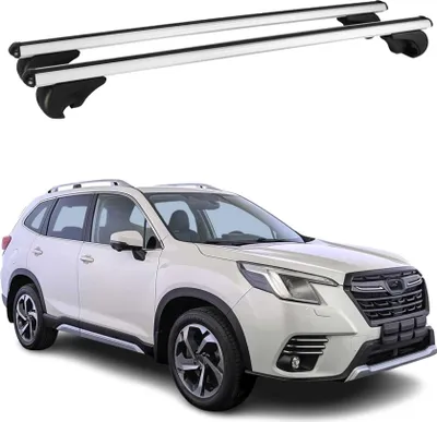 Image de Barres de toit Transversales pour Subaru Forester 2018-2024 Aluminium Argent