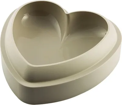 A heart-shaped baking mold.