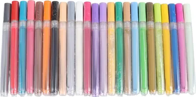 Immagine prodotto di 24 colori matite colorate, set di pennarelli acrilici, punta da 1 mm, pittura precisa per legno, Vetroceramica, pietra, tessuto
