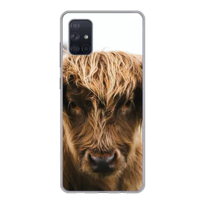 Produktbild von MuchoWow® Handyhülle Schutzhülle Hülle für Samsung Galaxy A71 Schottischer Highlander - Kuh - Gras - Tiere - Natur Silikon Softcase Handy Hülle - Kartenbesitzer