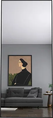 Produktbild von Großer Spiegel - Ganzkörperspiegel Standspiegel - 180×80 cm - Wandspiegel Mit Ständer - Gehärtetes Glas - Metallrahmen - Schwarz