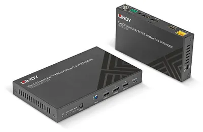 Image de Lindy 70m Cat.6A HDMI 4K60 & Type C HDBaseT 3.0 KVM Extender