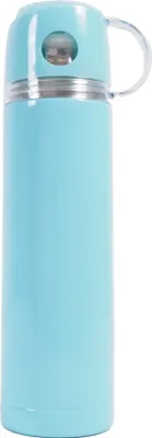 Produktbild von Thermoskanne 480 ml Blau vakuumisoliert mit Trinkbecher für Heiß- und Kaltgetränke