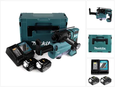Obrázek produktu pro Makita DHR182RTWJ, SDS Plus, Černá, Tyrkysová, Bezkartáčový motor, 1,8 cm, 1350 ot/min, 1,7 J
