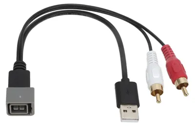 Obrázok produktu pre 8-pinový USB 2 RCA konektorový kábel, adaptér, náhradný video-audio konektor pre Nissan Cube 2011–2012