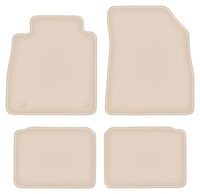 Produktbild von DURBAN Beige Velours-Fußmatten-Set für Nissan Micra K14 Schrägheck (2017-)