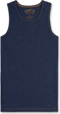 Produktbild von Sanetta Jungen Unterhemd blau melange Gr. 140
