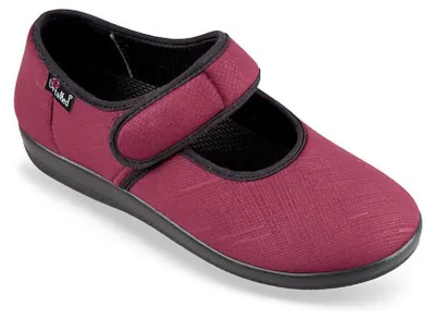 Produktbild von Damenschuhe, rote Gesundheitsschuhe mit Klettverschluss, Modell Mjartan 6047 S08