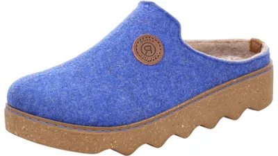 Produktbild von Rohde Damen Pantoffel Softfilz Hausschuh Plateau und lose Einlagen Foggia-D 6122, Größe:38 EU, Farbe:Blau