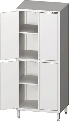 Produktbild von Hochschrank mit Flügeltüren, 1200x500x2000 mm, mit zwei Schrankräumen, verschweißt