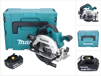 Produktbild von Makita DHS 661 F1J Akku Handkreissäge 18 V 165 mm Brushless + 1x Akku 3,0 Ah + Makpac - ohne Ladegerät
