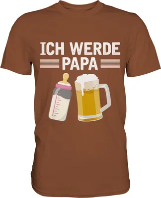 Produktbild von Ich werde Papa Herren Premium T-Shirt – Chocolate / L