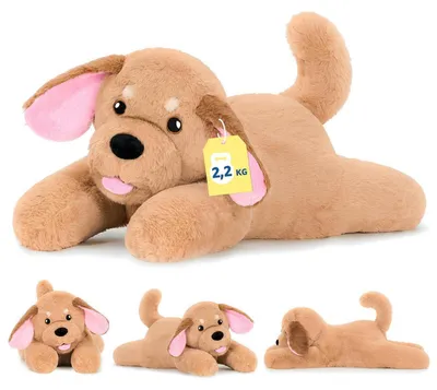Productafbeelding van Gewichtsdicht knuffelhond, 2,2 kg, 65 cm. Pluchen knuffel, zacht knuffeldier, cadeau