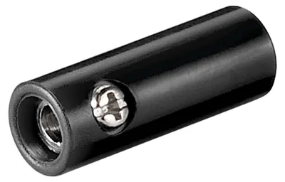 Produktbild von Goobay Bananen-Kupplung, mit Schraubanschlüssen, Schwarz, 10 Stk. im Plastikbeutel