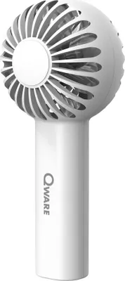 Produktbild von Qware Tragbarer Handventilator – Mini-Fan mit Akku, USB-C & Trageschlaufe Weiß