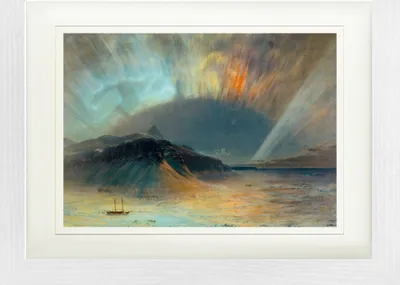 Produktbild von Frederic Church Gerahmtes Bild Mit Edlem Passepartout | Wand-Bilder | Im Bilderrahmen - Aurora Borealis, 1865 (30 x 40 cm)