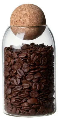 Vorratsglas mit Korkverschluss, 800 ml, Borosilikatglas, luftdicht