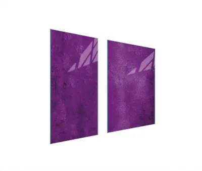 Produktbild von Herdabdeckplatten 2 teilig 75x52 Glaskeramikkochfeld Abdeckung Glas Schneidebrett Schiefer Violett