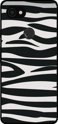 Produktbild von Handyhülle für Google Pixel 2 XL mit Zebradruck - TPU Backcover Case Zebradesign - Schwarz Weiß