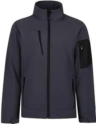 Produktbild von Regatta Standout TRA674 | Herren Softshelljacke Arcola - Farbe: Seal Grey (Solid)/Black - Größe: 3XL